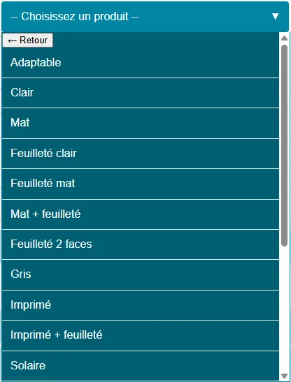 Catalogue Vitrex, niveau 2 : types de vitrage (clair, mat, feuilleté, imprimé, solaire…)